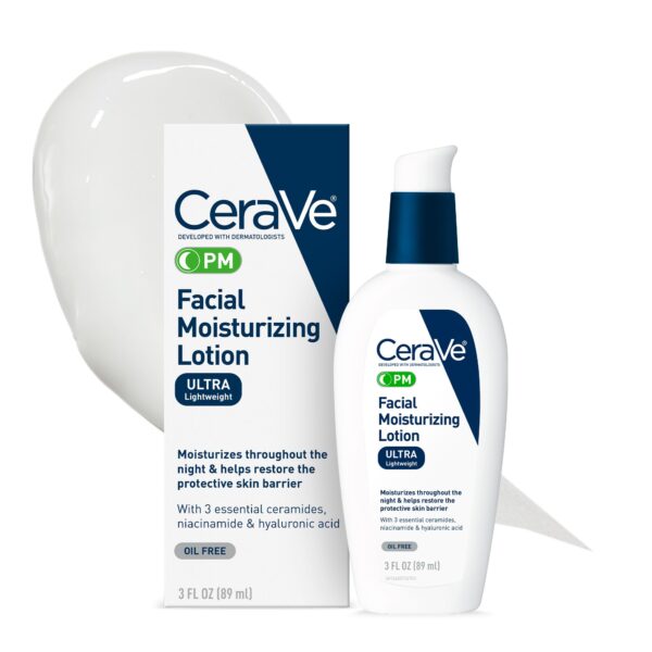 CeraVe PM Facial Moisturizing Lotion – Ultra‑Lightweight Night Cream 89 ml